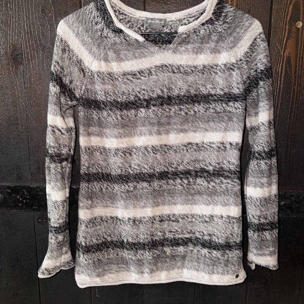Eddie Bauer Pull Over Sweater Womens Size XS Career Preppy Knit 100% Cotton P